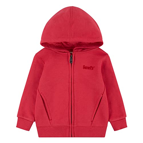 Levi's Kids Dziecięca chłopięca bluza z kapturem z logo LVB na zamek błyskawiczny 6EG980, chryzantema, 3 miesiące, chryzantema, 3 miesi?cy