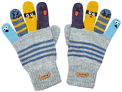 Barts Chłopięce Puppeteer Gloves rękawiczki zimowe, 0002-Heather Grey, 4