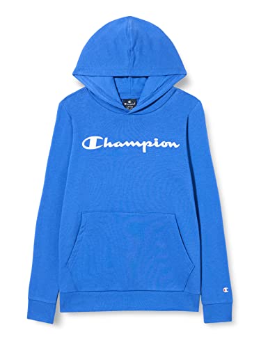 Champion Bluza chłopięca Legacy American Classics-Ultra Light Powerblend Terry Logo Hooded, Blu Cobalto, 13-14 Lat