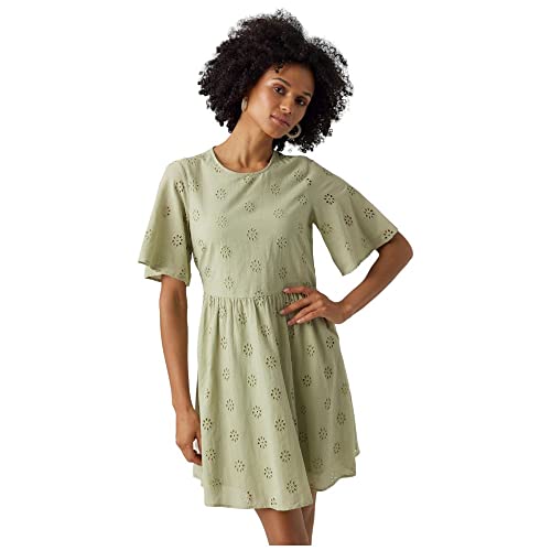 VERO MODA Women's VMMAJA 2/4 Mini Dress WVN sukienka, Reseda, L, Reseda, L