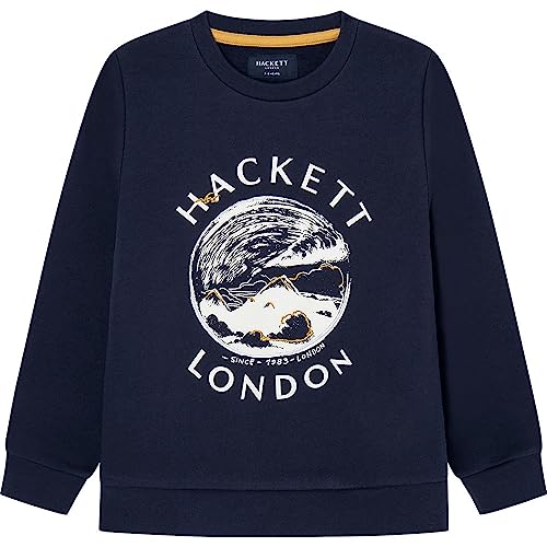 Hackett London Bluza chłopięca z grafiką, Niebieski (granatowy), 15 Lat