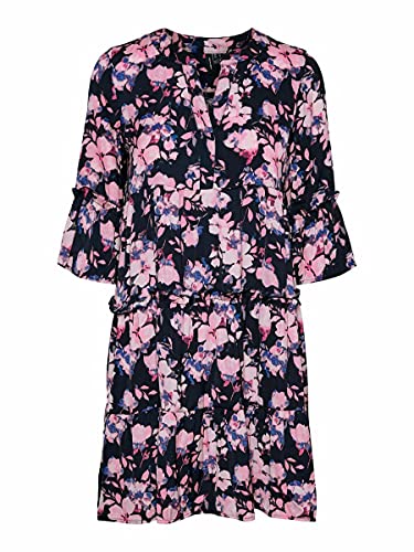 VERO MODA Damska sukienka mini z nadrukiem, granatowy blezer, M