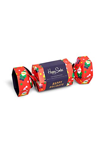 Happy Socks Christmas Gift Box, kolorowe i zabawne, Skarpety dla kobiet i mężczyzn, Czerwony (41-46)