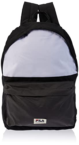 FILA Unisex Boma Badge Backpack S'Cool Two-Black-Bright White-Iron Gate-OneSize plecak, Black-Bright White-iron Gate, jeden rozmiar