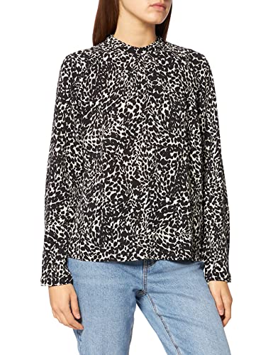 Only Onlnew Mallory L/S bluzka AOP WVN Noos top damska, Whitecap Gray/Aop:petra Grafika, 40