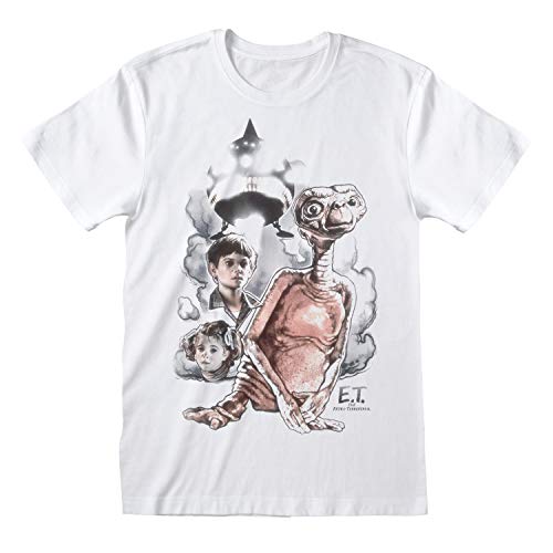 Popgear Męski t-shirt E.t, biały, XXL