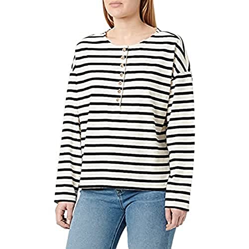 Mavi Damski top T-shirt, czarny w paski, M