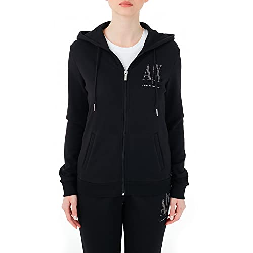 Armani Exchange Bluza damska Studded Icon Zip Up Hooded