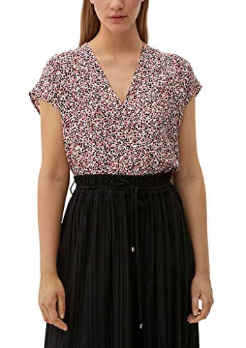 s.Oliver BLACK LABEL Bluzka damska, z krótkim rękawem, fioletowa/różowa, 36 (DE), liliowy/różowy, 36