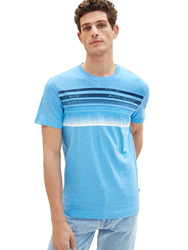 TOM TAILOR Koszulka męska 1036422, 18395-Rainy Sky Blue, S, 18395 – Rainy Sky Blue, S