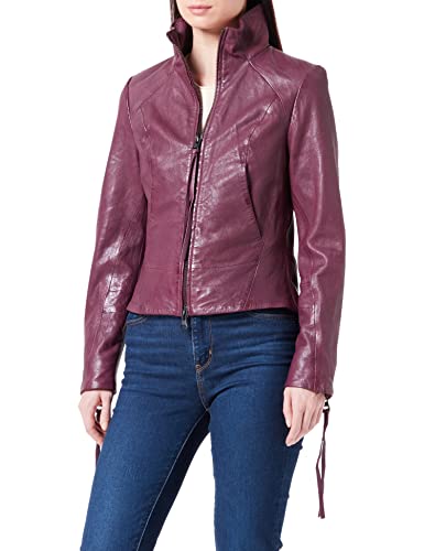 Freaky Nation Damska kurtka skórzana Elina-FN Beetroot, M