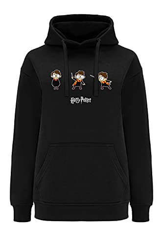 ERT GROUP oryginalna i oficjalnie licencjonowana przez Harry Potter czarna bluza damska z kapturem, nadruk jednostronny, wzór Harry Potter 011, rozmiar XL