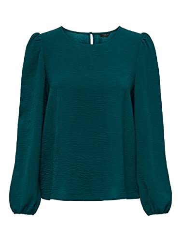ONLY Damska koszulka z długim rękawem Onlmette L/S O-Neck Noos WVN, Deep Teal, L