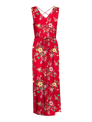 Bestseller A/S VMEASY SL Sukienka maxi R1 WVN G PTT, Jagoda goji/Aop: tika