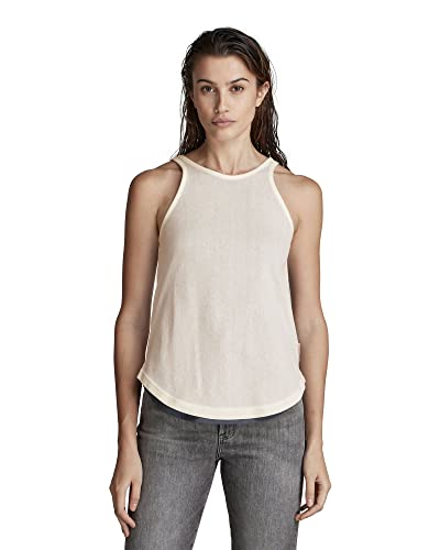 G-STAR RAW Damska koszulka z dwuwarstwowym podkoszulkiem, Wielokolorowy (Fantem Niebieski/Papirusowy blok kolorów 4107-d208), L