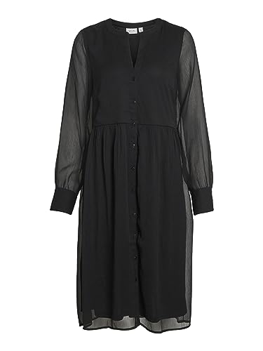 VIFALIA dekolt w serek L/S sukienka - NOOS, czarny, 44