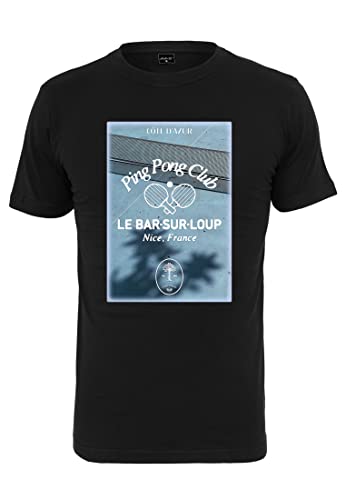 Mister Tee Męski T-shirt Ping Pong Club Tee Black S, czarny, S