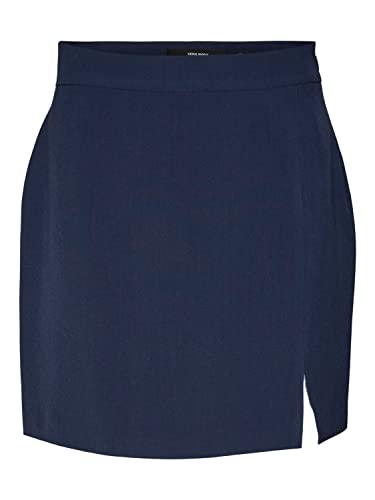 VERO MODA Damska spódnica VMTROIAN MR Mini Slit Skirt Rock, Navy Blazer, L, granatowy blezer, L