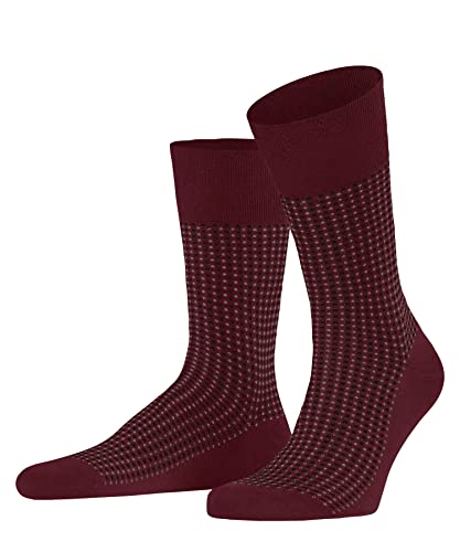 FALKE Mężczyźni Skarpety Uptown Tie M SO Bawełna z wzorem 1 Para, Czerwony (Scarlet 8228), 43-44