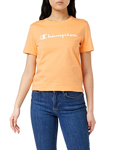 Champion Damska koszulka z logo Legacy American Classics Regular S/S, pomarańczowa, XXL