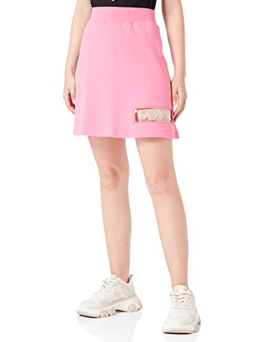 Love Moschino Damska spódnica z logo marki A, Fuchsia, 44