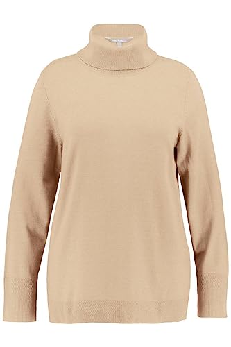 Ulla Popken Damski sweter z golfem, Fiołkoworóżowy, 72/Duże rozmiary