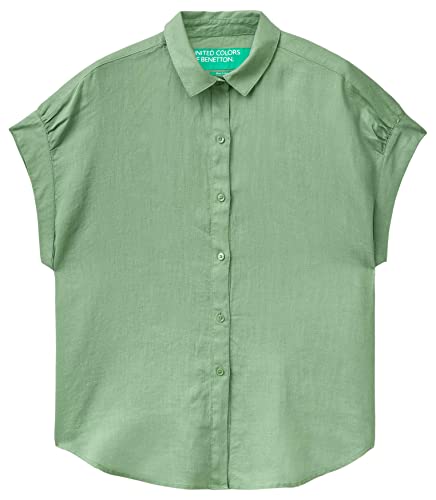 United Colors of Benetton Damska koszula 5bmldq03D, jasnozielona 2 K7, średnia, jasnozielony 2 K7, M