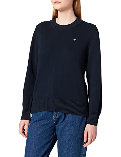 GANT Damski sweter bawełniany z okrągłym dekoltem, niebieski (Evening Blue), XXL