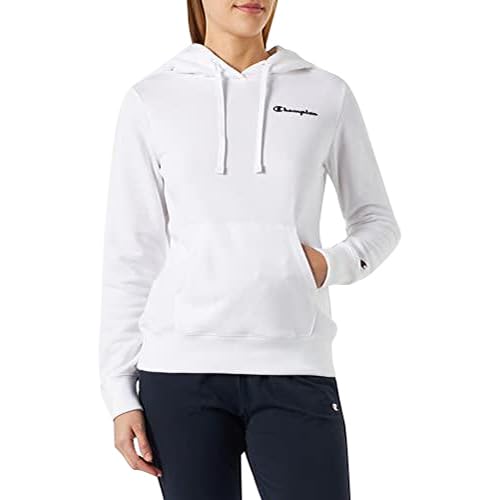 Champion Damska bluza z kapturem Legacy American Classics Powerblend Terry z małym logo, biała, XXL