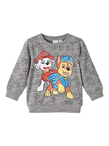 NAME IT Bluza chłopięca Nmmjavan Pawpatrol Sweat Unb Cplg, szary melanż, 92