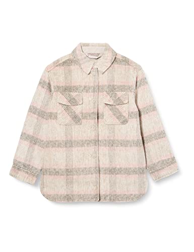 TOM TAILOR Dziewczęta Dziecięca kurtka koszulowa ze wzorem 1033322, 30268 - Amber Pink Beige Check, 128