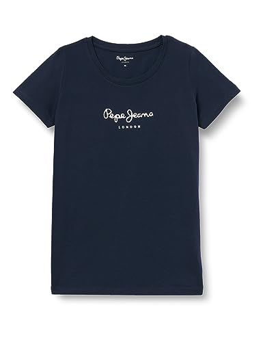 Pepe Jeans Koszulka damska New Virginia Ss N, Niebieski (Dulwich), XS