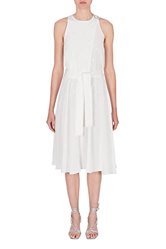 Armani Exchange Damska sukienka z logo jaquard, pas w talii
