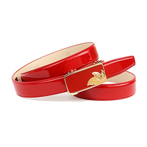 Anthoni Crown damski pasek skórzany, czerwony