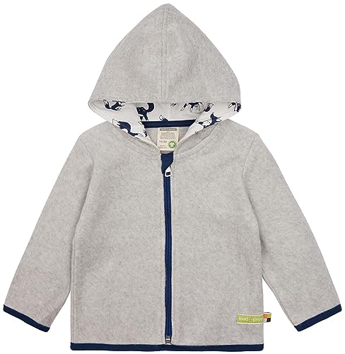 loud + proud Dziecięca kurtka polarowa z certyfikatem GOTS, srebrna, 98/104, Silver, 98-104