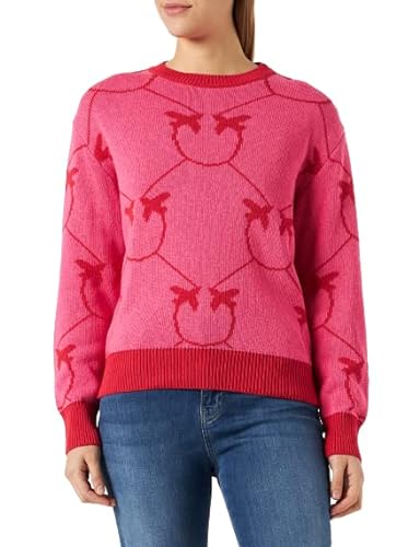 Pinko Damska koszula Abbey Road Maglia Cotone JACQU Henley, YR4_Fuxia/Rosso, XXL, Yr4_fuxia/Rosso, XXL