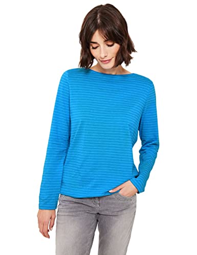 Cecil B318613 Koszulka z długim rękawem Kobiety , Club Blue Melange , XS
