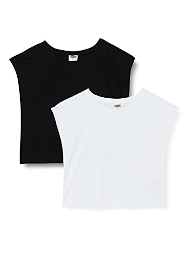 Urban Classics T-shirt damski, czarny + biały, 4XL
