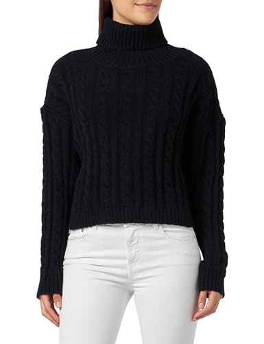Libbi myMo damski sweter z golfem, akryl, czarny, rozmiar XS/S, czarny, XS