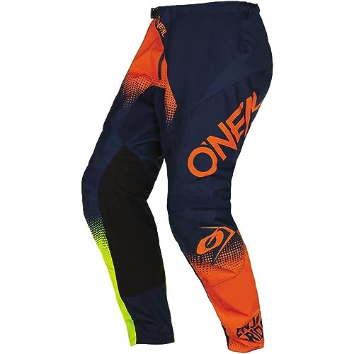 O'NEAL | Spodnie Motocross | Enduro MX | Maksymalna swoboda ruchów, lekka, oddychająca i wytrzymała konstrukcja | Element Racewear V.22 Pants | Dorośli | Blue Orange Neon Yellow | Rozmiar 40/56