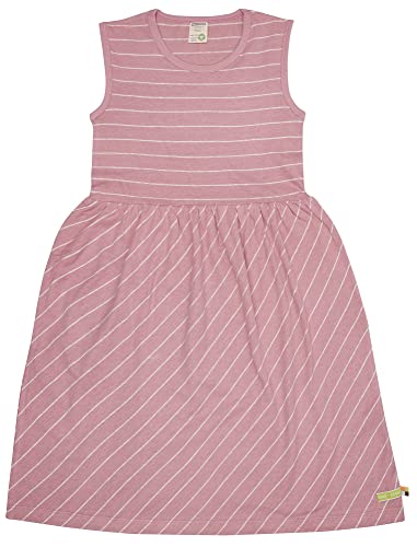 loud + proud Dziewczęca w paski z lnu, certyfikat GOTS, sukienka dziecięca, Aster, 122/128, Aster, 122/128 cm