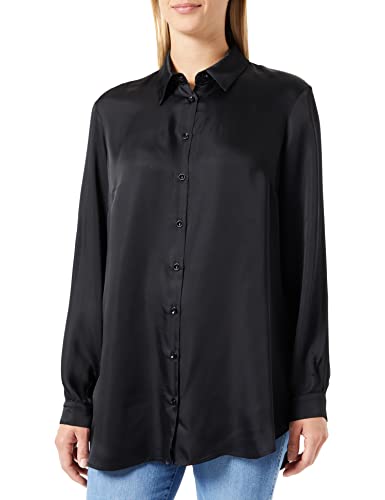 Sisley Koszulka damska 52ADLQ03M Black 100, S, czarny 100, S