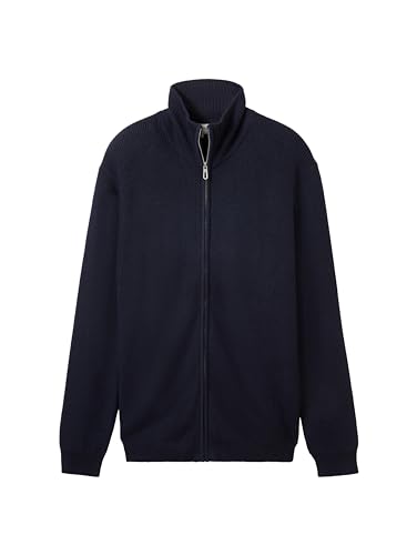 TOM TAILOR Męska kurtka z dzianiny, 13160 – Knitted Navy Melange, XL
