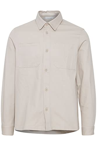 CASUAL FRIDAY Koszula męska Anton Cotton Twill Overshirt, 154503_Chateau Gray, L, 154503_chateau szary, L