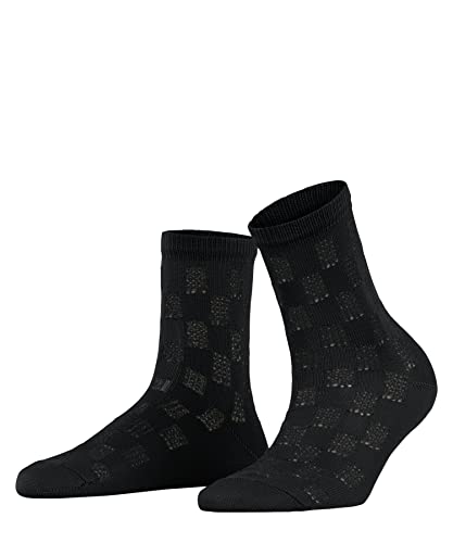 FALKE Kobiety Krótkie skarpety Purity W SSO Wiskoza z wzorem 1 Para, Czarny (Black 3000), 35-38