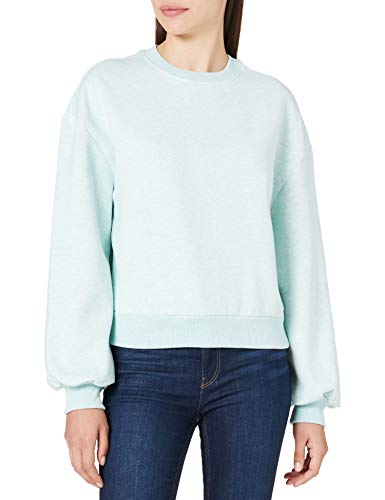 Urban Classics Damska bluza damska Oversized Color Melange Crewneck Sweater dla kobiet, w stylu oversized w 2 kolorach, rozmiary XS - 5XL, Aqua Melange, 4XL