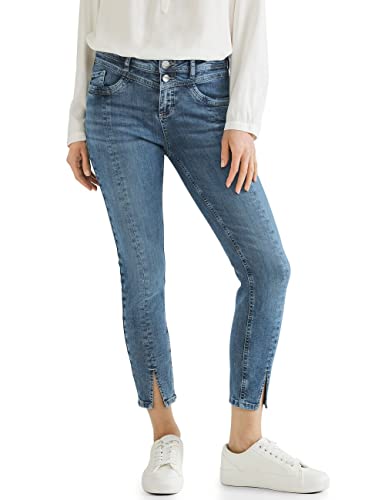 Street One Damskie spodnie jeansowe Slim, Soft Indigo Wash, 33W / 28L