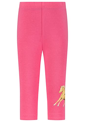 SALT AND PEPPER Dziewczęce legginsy Capri Horse z nadrukiem, różowe, normalne, Paradise Pink, 104 cm