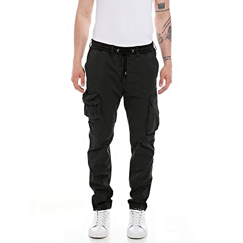 Replay Spodnie męskie, 098 BLACK, 34W