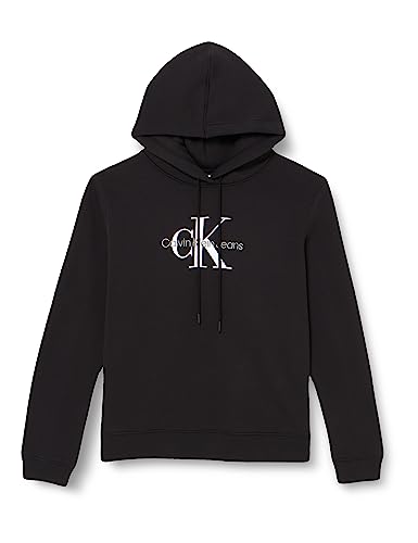 Calvin Klein Jeans Damska bluza z kapturem Plus Archival Monologo, Czarny, XXL